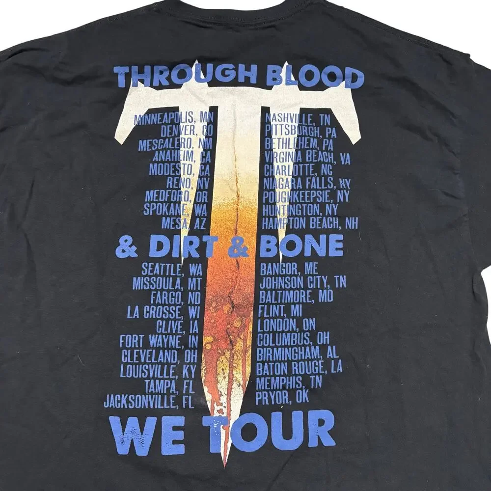 Trivium Through Blood & Dirt & Bone We Tour Concert T-Shirt 2015 Black Men's 2XL